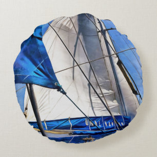 Coussins Ronds Un marin Est Un Artiste Et Son Moyen Le Vent