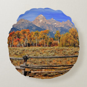 Coussins Ronds Un moment au Wyoming en automne