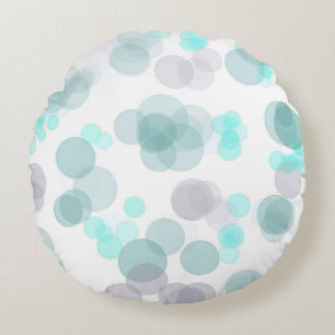 Coussins Ronds Un monde de poke a dot blues