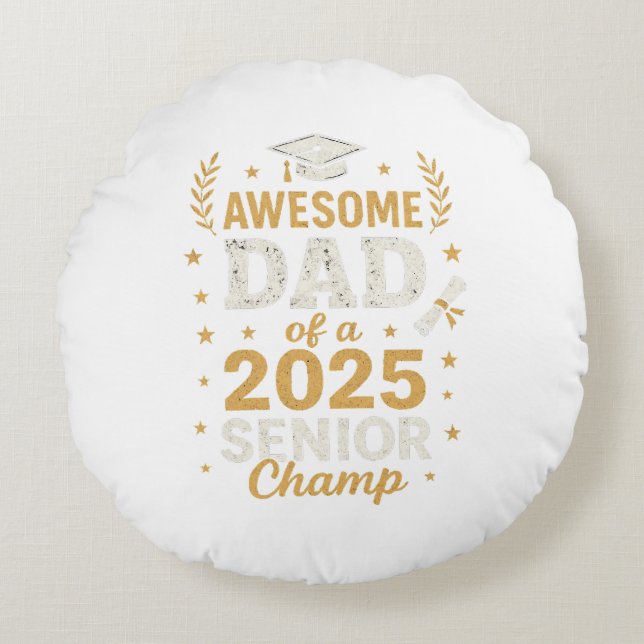 Coussins Ronds Un père génial d'un Senior 2025 | fête des pères c (Devant)