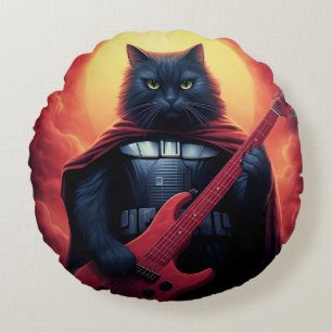 Coussins Ronds Un Riff qui secoue le Cosmos Seigneur des chats
