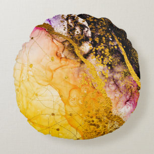 Coussins Ronds Une créativité transparente. Nuages Abstraits -ART