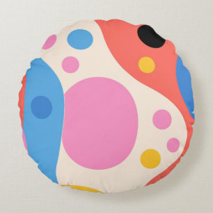 Coussins Ronds Une explosion groovy de couleur et de forme