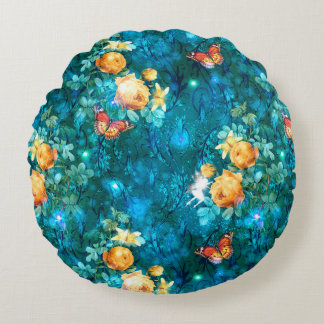 Coussins Ronds Une fée dans le jardin Série Design 11