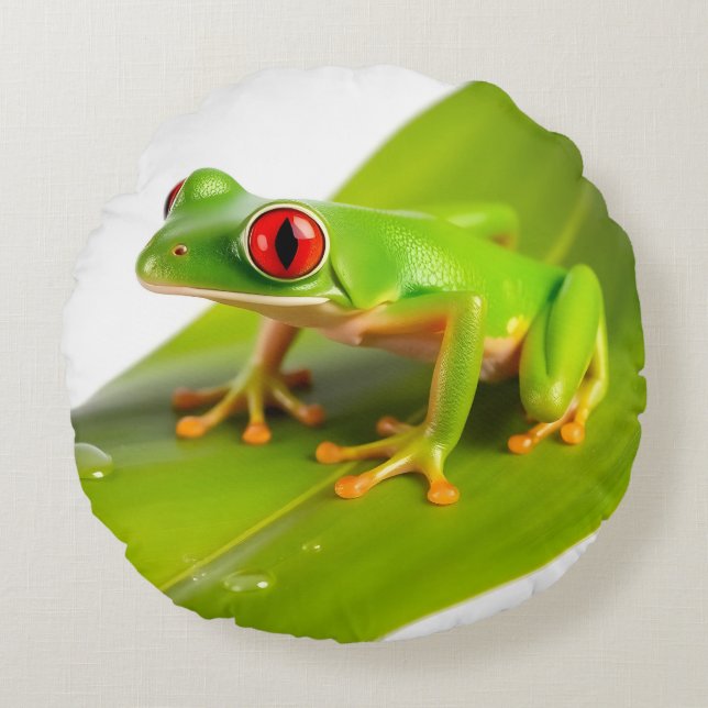 Coussins Ronds Une Grenouille Redeye (Devant)