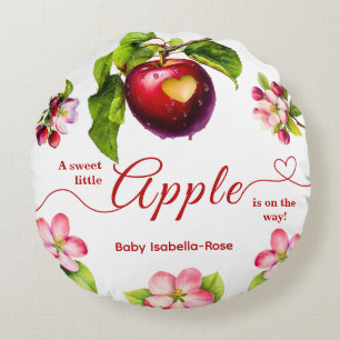 Coussins Ronds Une petite pomme arrive Baby Shower d'automne