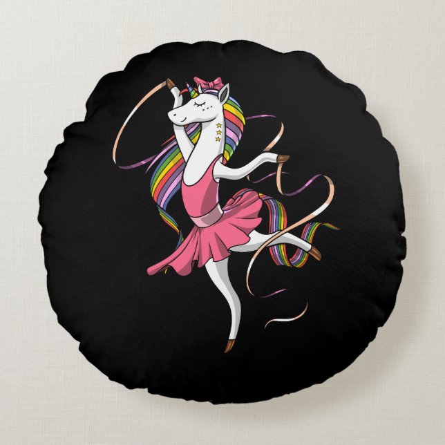 Coussins Ronds Unicorn Ballerina (Devant)