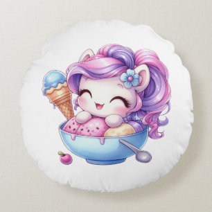 Coussins Ronds unicorn circle cushion