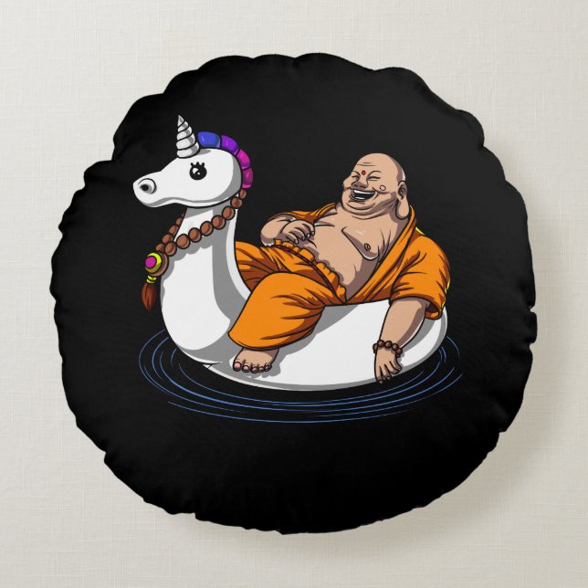 Coussins Ronds Unicorn Zen Yoga (Devant)