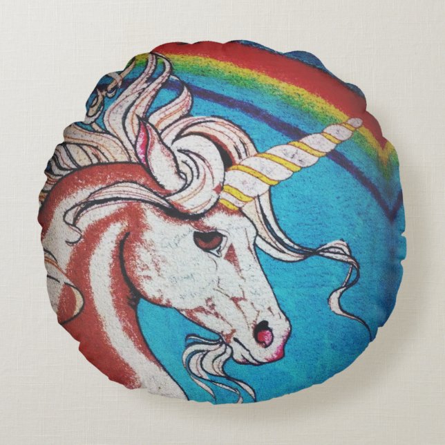 Coussins Ronds Unicorne (Devant)