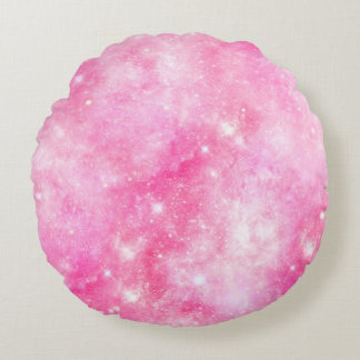 Coussins Ronds Univers de galaxie rose