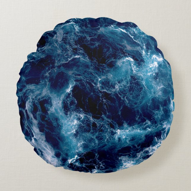Coussins Ronds Untamed Sea Churn (Devant)