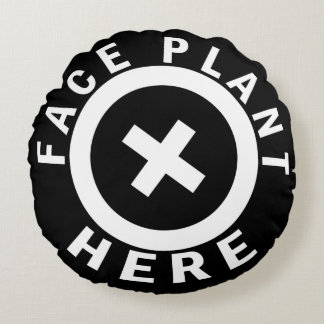 Coussins Ronds Usine de visage ici