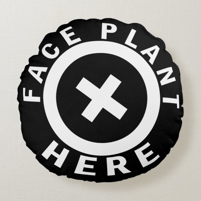 Coussins Ronds Usine de visage ici (Devant)