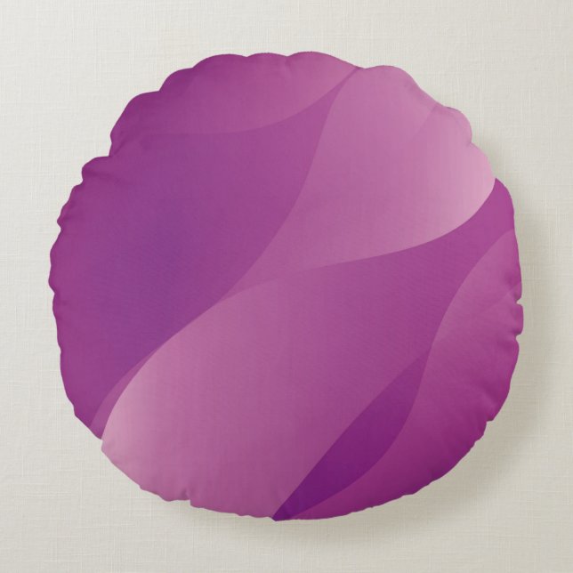 Coussins Ronds Vagues Abstraites. Style de technologie futuriste (Devant)