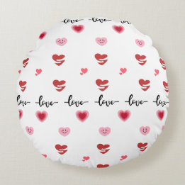 Coussins Ronds Valentine Round Pillow love text