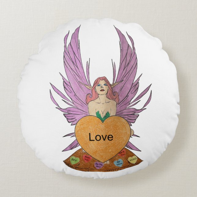 Coussins Ronds Valentines Faerie (Devant)