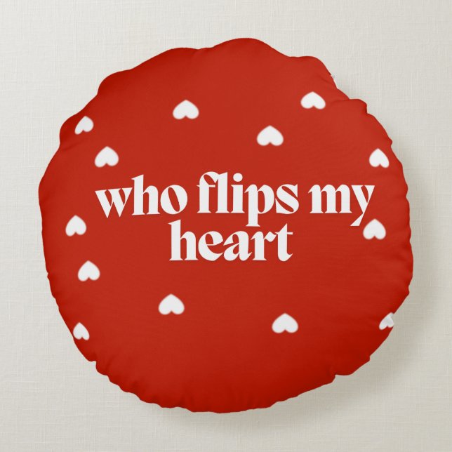 Coussins Ronds Valentines Lance Oreiller (Dos)