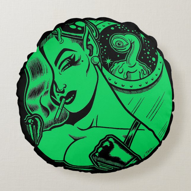 Coussins Ronds Vana DeVinyl™/Regard indiscret Blob (Devant)