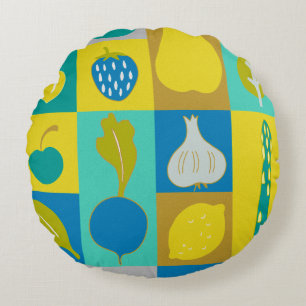 Coussins Ronds Veggie Blocks I