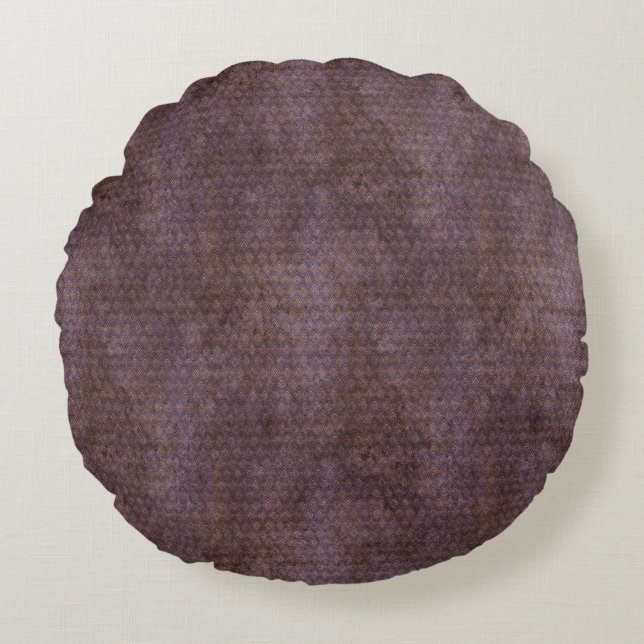 Coussins Ronds Velours Faux - Mauve Foncé (Devant)
