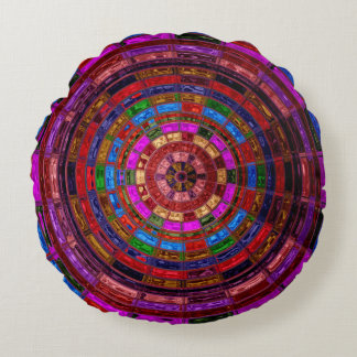Coussins Ronds Verre Abstrait en mosaïque #10
