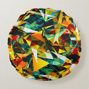 Coussins Ronds Verre cristal abstrait géométrique moderne coloré