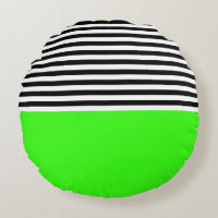 Vert néon avec rayures noires et blanches