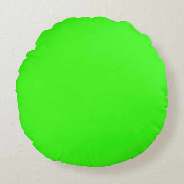 Coussins Ronds Vert néon moderne 16 pouces (Devant)