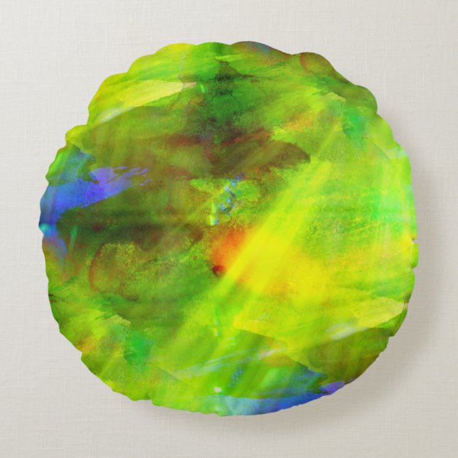 Coussins Ronds vert sans couture abstrait d'arrière - plan de (Devant)