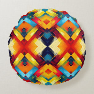 Coussins Ronds Vibes vintages Dans Les Couleurs : Formes Géométri