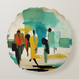 Coussins Ronds Vibrance de midi – Figures abstraites