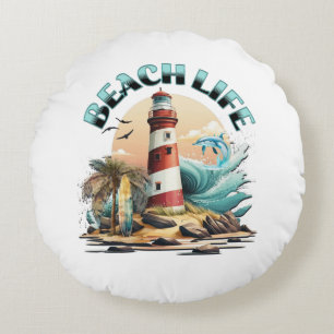 Coussins Ronds Vie de plage
