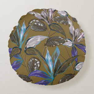 Coussins Ronds Vieille texture murale avec fissures, arrière - pl