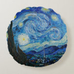 Coussins Ronds Vincent Van Gogh La Nuit étoilée<br><div class="desc">Vincent Van Gogh's The Starry Night Detail</div>