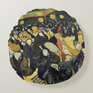 Coussins Ronds Vincent van Gogh   la salle de danse chez Arles,