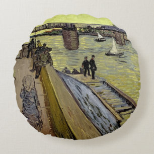 Coussins Ronds Vincent van Gogh   Le Pont de Trinquetaille Arles