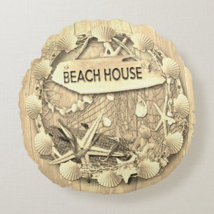 Coussins Ronds Vintage Beach Cushion - Beach House