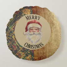 Vintage, Christmas, Santa Claus, Red Gold Green