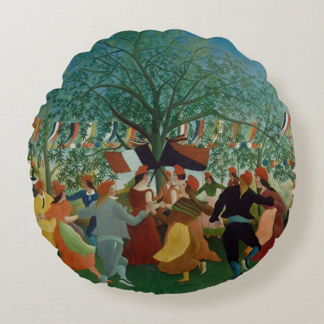 Coussins Ronds Vintage Henri Rousseau Centenaire de l'indépendanc (Devant)