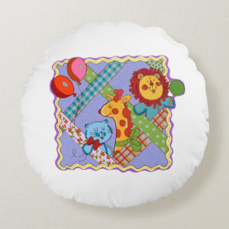 Coussins Ronds Vintage Safari Animals Round Pillow