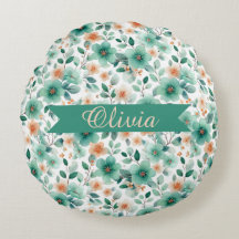 Vintage Spring Green Floral Personalized