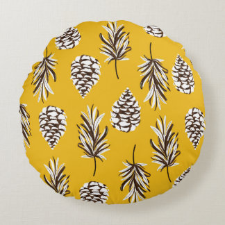 Coussins Ronds Vintages éléments de la nature d'automne