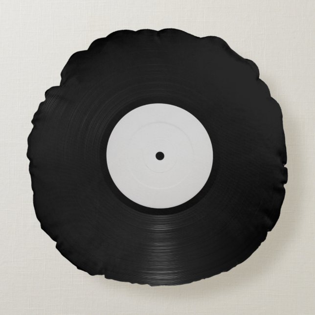 Coussins Ronds Vinyl Record (Devant)