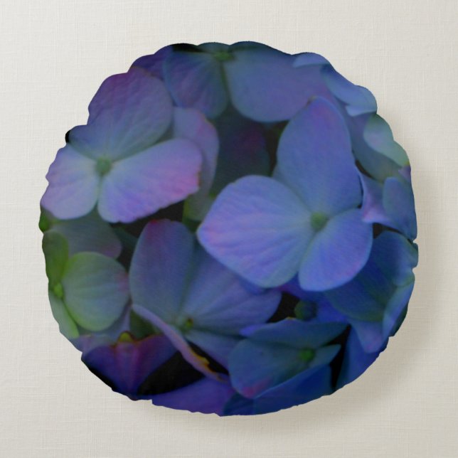 Coussins Ronds Violet violet Hydrangea (Devant)