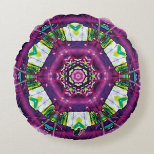 Coussins Ronds Violette Kaléidoscope