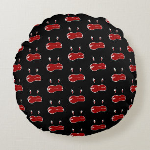 Coussins Ronds Visage de monstre femme mignonne