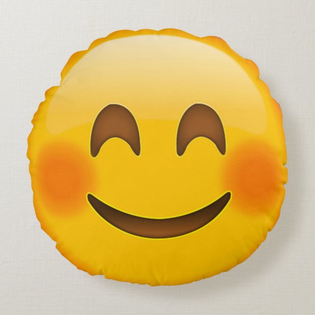 Coussins Ronds Visage heureux Emoji (Devant)