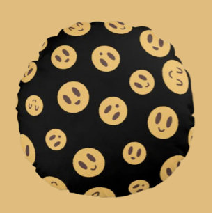 Coussins Ronds Visages Emoji