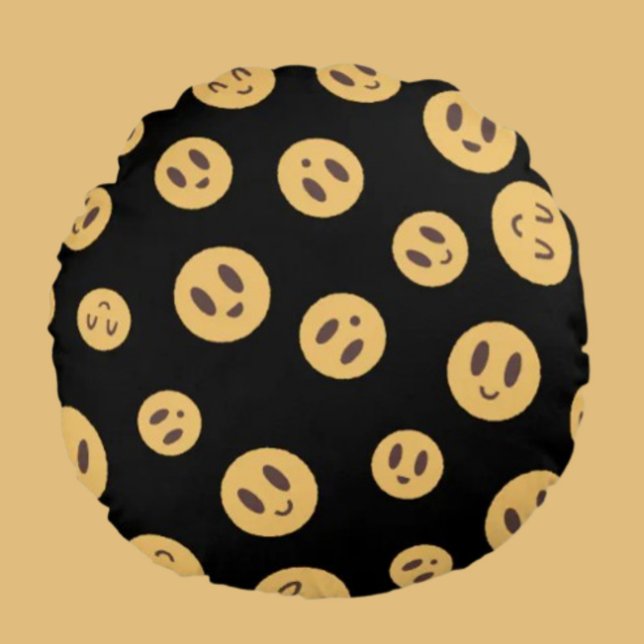 Coussins Ronds Visages Emoji (Créateur téléchargé)